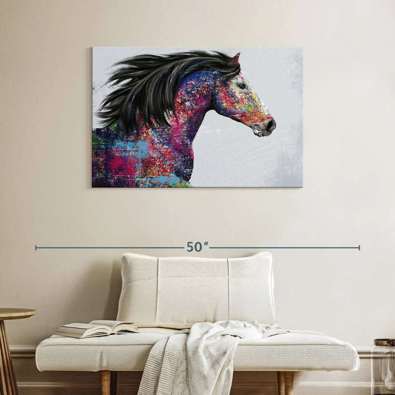 Running Horse Oil, 26" H x 39" W