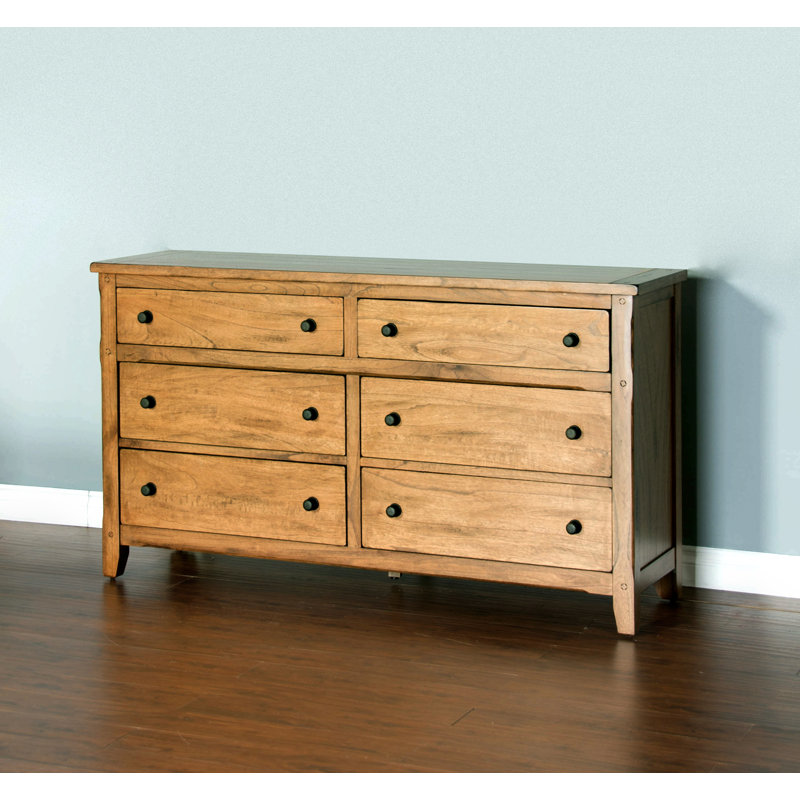 Deniela 64'' W 6 - Drawer Dresser, Rustic Oak