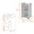 Bar Cart, Two Tier Cabinet With Glass Door, Six Cubbies For Liquor-2073485620