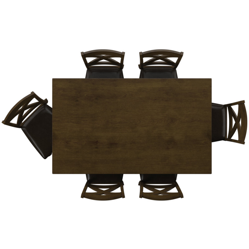 Ketron 6 - Person Dining Set, Brown/Black