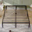 Queen Size Bed Frame, 14-Inch Heavy Duty Metal Bed Frame with 12.3-Inch Under-Bed Storage, Noise-Free Slat Support, Universal Headboard Compatible - Black
