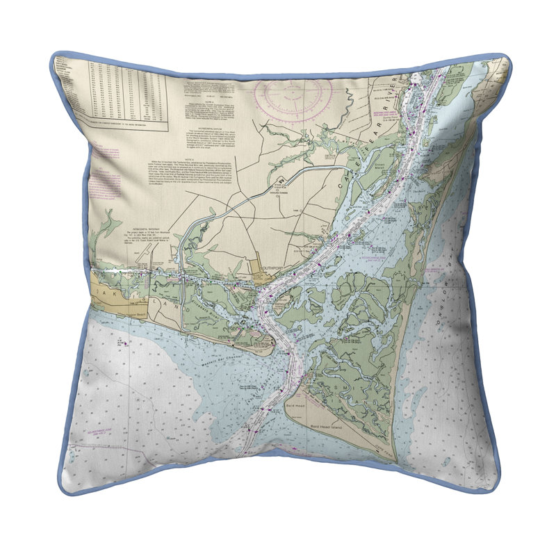 Coussin décoratif carré intérieur/extérieur en corde de cape peur, 12 po x 12 po