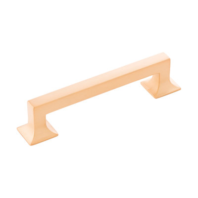 Studio Collection Handle Pull - 5-1/16" Center to Center Cabinet Pull Brushed Golden Brass - Transitional Hardware for Drawers & Cabinets