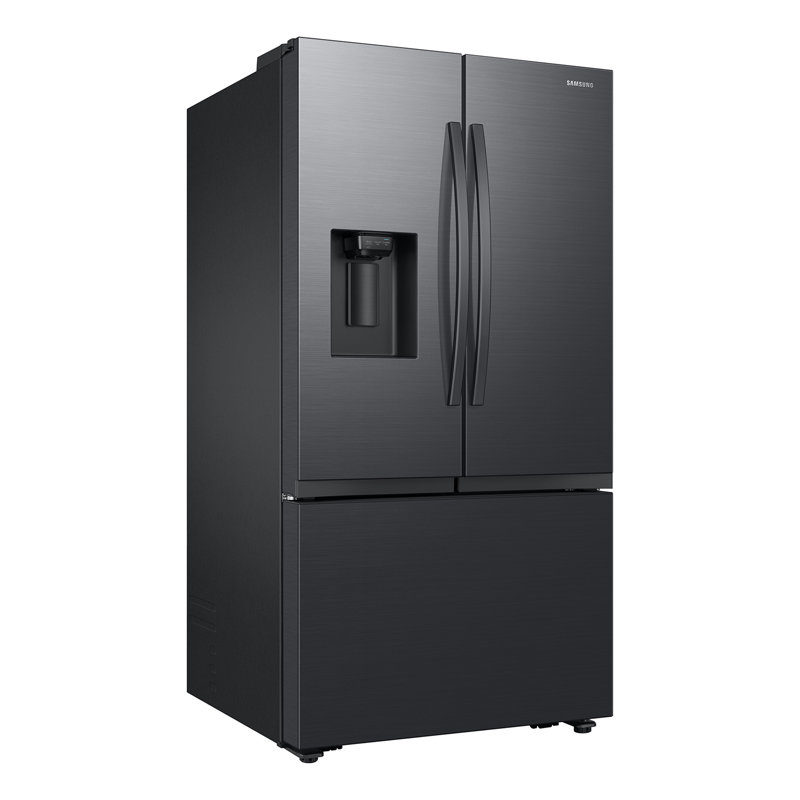 Samsung 31 cu. ft. Mega Capacity 3-Door French Door Refrigerator with Four Types of Ice, Matte Black Steel