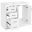 Meuble-lavabo 36 po, structure en bois massif, lavabo en céramique, 3 tiroirs, charnières, rangement spacieux, motif rainuré unique, poignée en métal exquis, style rétro, design moderne, facile à assembler, tiroir lisse-874688290