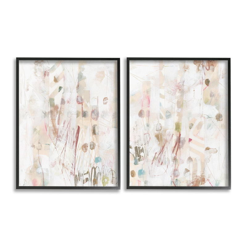 " Subtle Chaotic Patterns Single Picture Frame " by June Erica Vess 2 - Pieces on Canvas, 30" H x 24" W