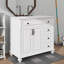 Meuble-lavabo de 36 po en bois massif avec lavabo - Comprend un tiroir rabattable, 3 tiroirs et 2 portes-939918471