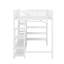 Lit mezzanine double en métal avec meuble télé, lit mezzanine en métal avec escalier et garde-robe-758743065