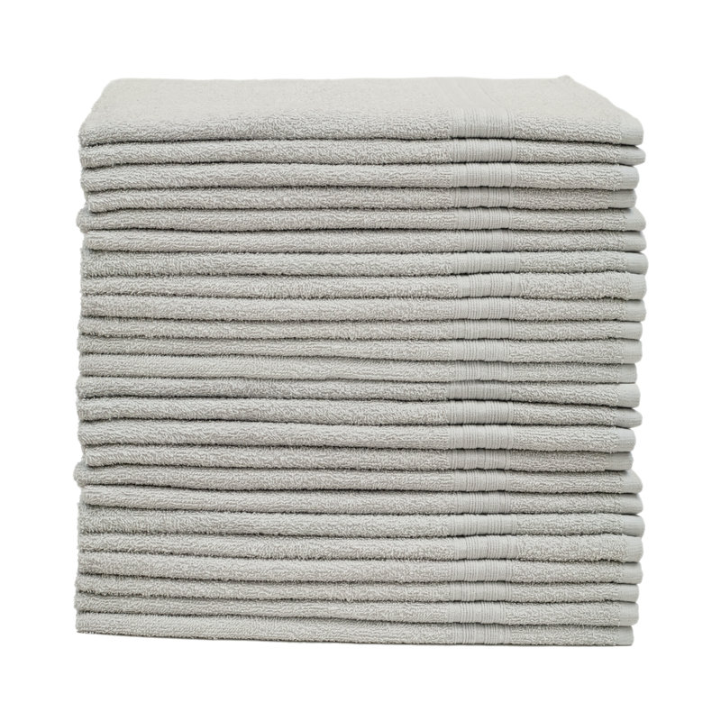 Ensemble de serviettes 24 pièces 100% coton Amogh, Argentée