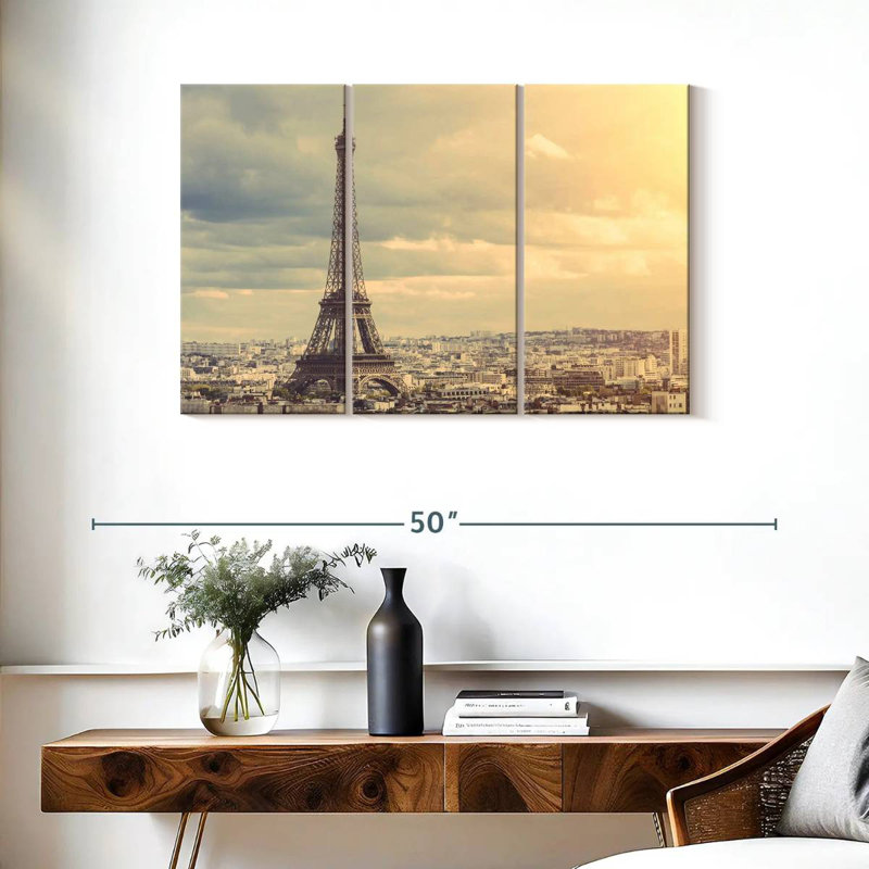 Sebbie Sepia Eiffel Tower Paris, 24" H x 38" W