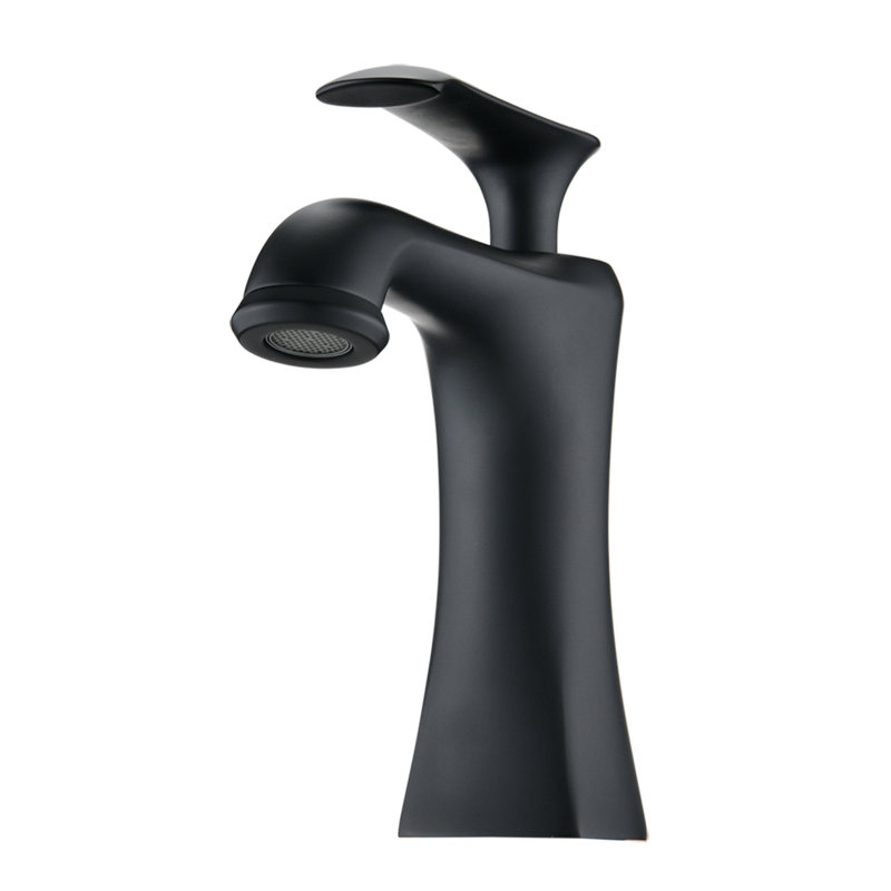 Single-Hole Single-handle Bathroom Faucet, Matte Black 