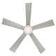 Wynd 5 - Blade Outdoor /Indoor Smart Ceiling Fan with Remote Control and LED Light Kit Included, Works With Alexa and iOS or Android App