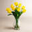 Concorde 21 po Arrangement de tulipes artificielles dans un vase en verre