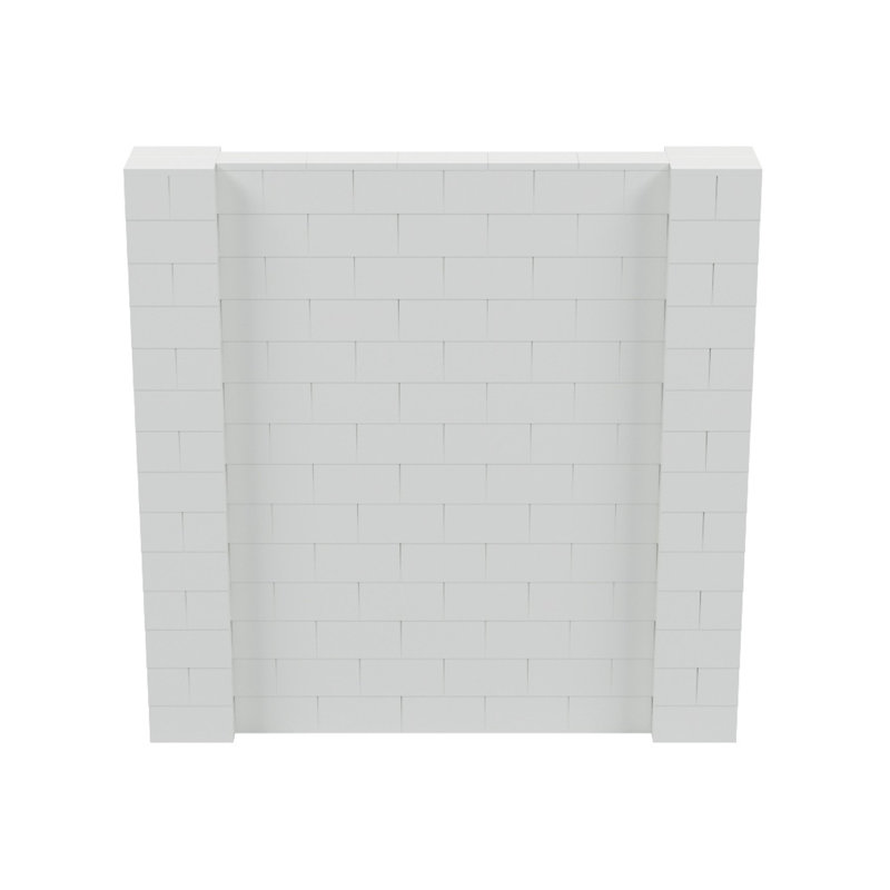 Ensemble mural de blocs géants 7 'T, H 84 po x L 60 po, Gris clair