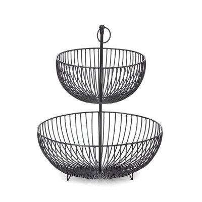 2-Tiered Iron Display Basket