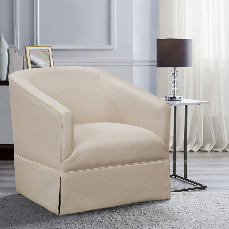 Chaise pivotante à jupe en lin Earl