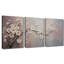Peinture douce de branche de cerisier rose doux - Toile tendue avec châssis de qualité supérieure - prête à être accrochée (ensemble de 3)-989700962