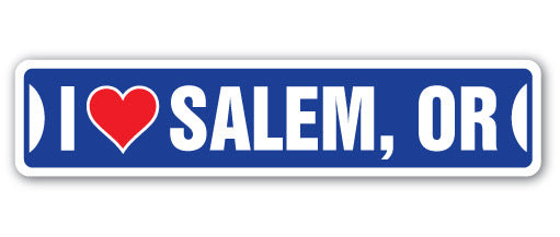Plaque de rue Salem en plastique robuste 8 po x 36 po