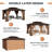 12 pi. L 10 pi. D Pavillon de jardin en aluminium