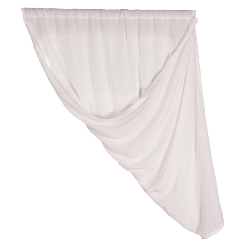 Guadaloue Cottom Curtain Single Pannel, Buttermilk, 63" W x 40" L