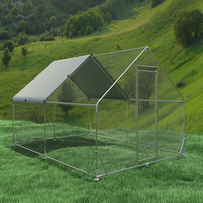 Grand poulailler en métal avec cage de volaille et poulailler avec cage imperméable et anti-ultraviolet