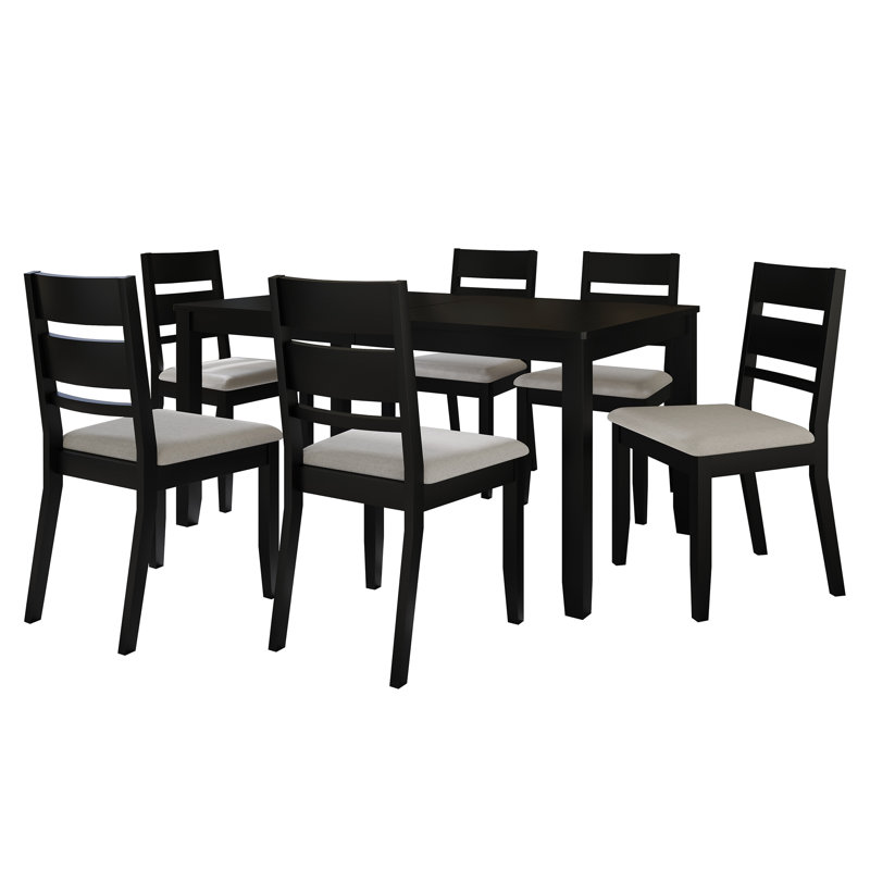 Ensemble repas 6 personnes Ocossio, Noir