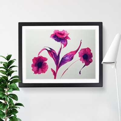Magical Watercolour Flowers - Framed Print