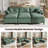 108'' Comfy U Shaped Sectional Modular 6-piece Cloud Sofa With 3 Ottomans Tool-free Easy Assembly Corduroy Fabric-1391639151