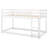 Twin Over Twin Floor Bunk Bed With Ladder , White-1608017154