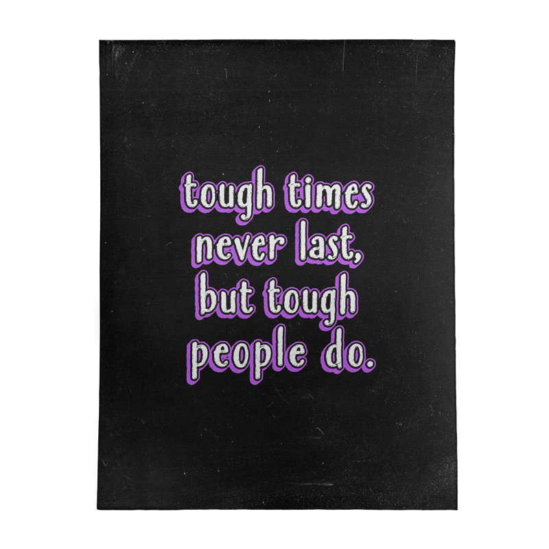 Tapis en polyester rigide times quote tableau noir style, Rectangle 5 pi x 7 pi