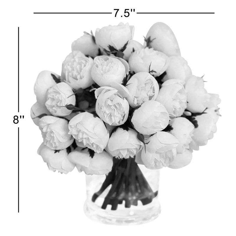 Arrangement floral rose dans un vase, Jaune