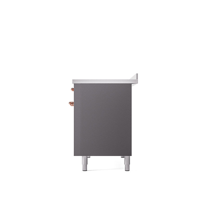 Cuisinière à induction 48 po ILVE Nostalgie II, Graphite mat / cuivre