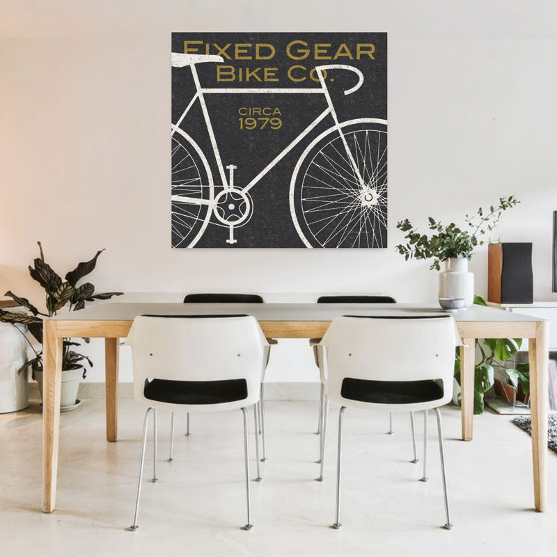 Fixed Gear Bike Co, art contemporain, H 36 po x l 36 po