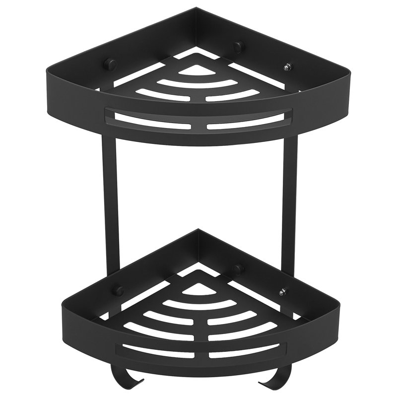 1 Wall Stainless Steel Shower Caddy, Matte Black