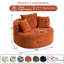 Canapé à compression ovale de 46,5 po de large sans assemblage avec coussins, méridienne en velours côtelé pour salon, peu encombrant-2001000660
