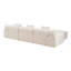 Canapé modulaire 118 "en chenille beige avec repose-pieds et coussins décoratifs 118"
