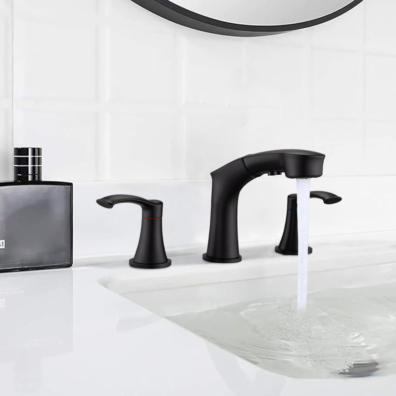 2-handle Bathroom Faucet, Matte Black