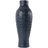 Almath Metal Dimensional Textured Decorative Dark Blue Vase with Wavy Pattern