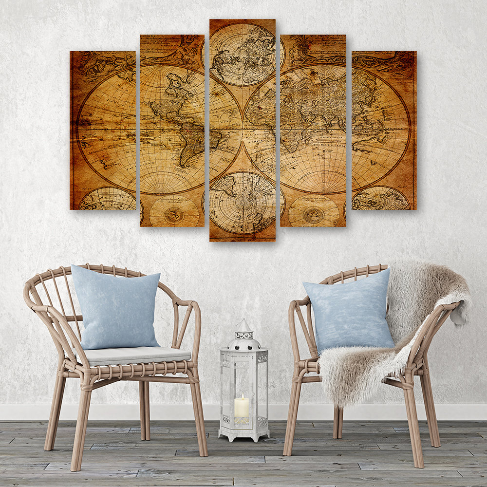 Leinwandbild Old World Map