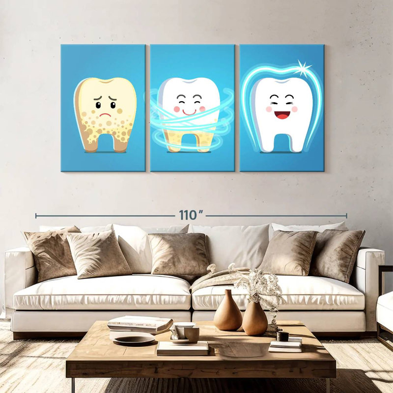 'Teeth Care, 45" H x 92" W