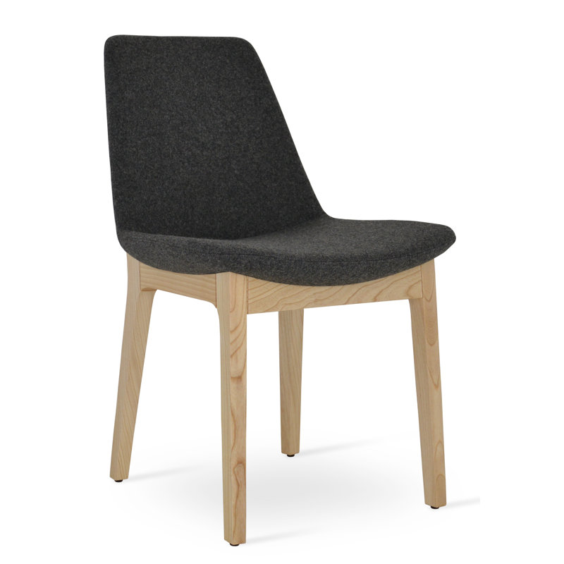 Eiffel Wood Dining Chair, Dark Gray, Natural