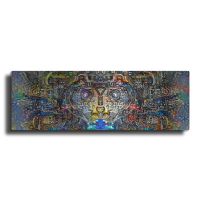  'Tonatiuh And His Presence In Time' by Pedro Gavidia Metal Wall Art, 48" x 16"