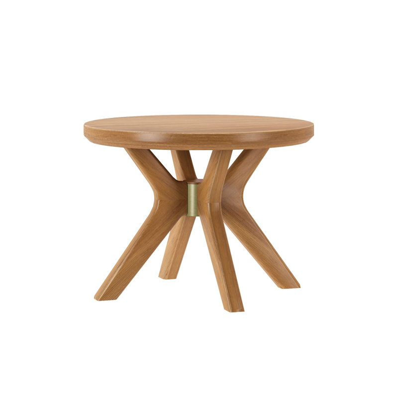 Marshana Cross Leg Round Coffee Table, Pecan
