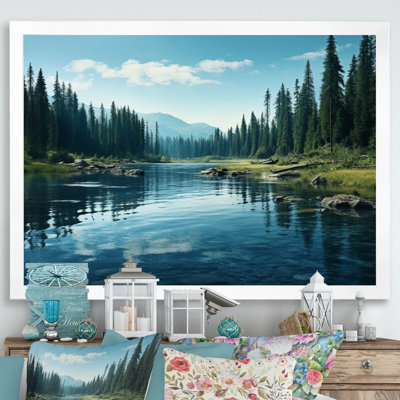 «Green River Waters Reflection II - Lake», art mural sur toile