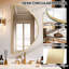 Miroir mural arqué en aluminium avec verre trempé pour salle de bain, salon, entrée-65049466-65049467