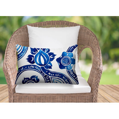 Housse et insert de coussin rectangulaire d'extérieur Elden