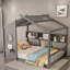 Lit sur pied avec tablettes de rangement-876018884-876018881
