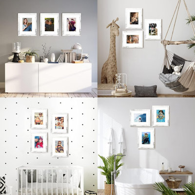 8x10 White Picture Frame Set Of 4