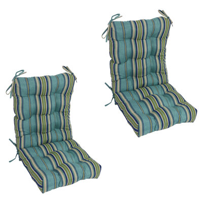 Coussins de chaise d'extérieur capitonnés (ensemble de 2)