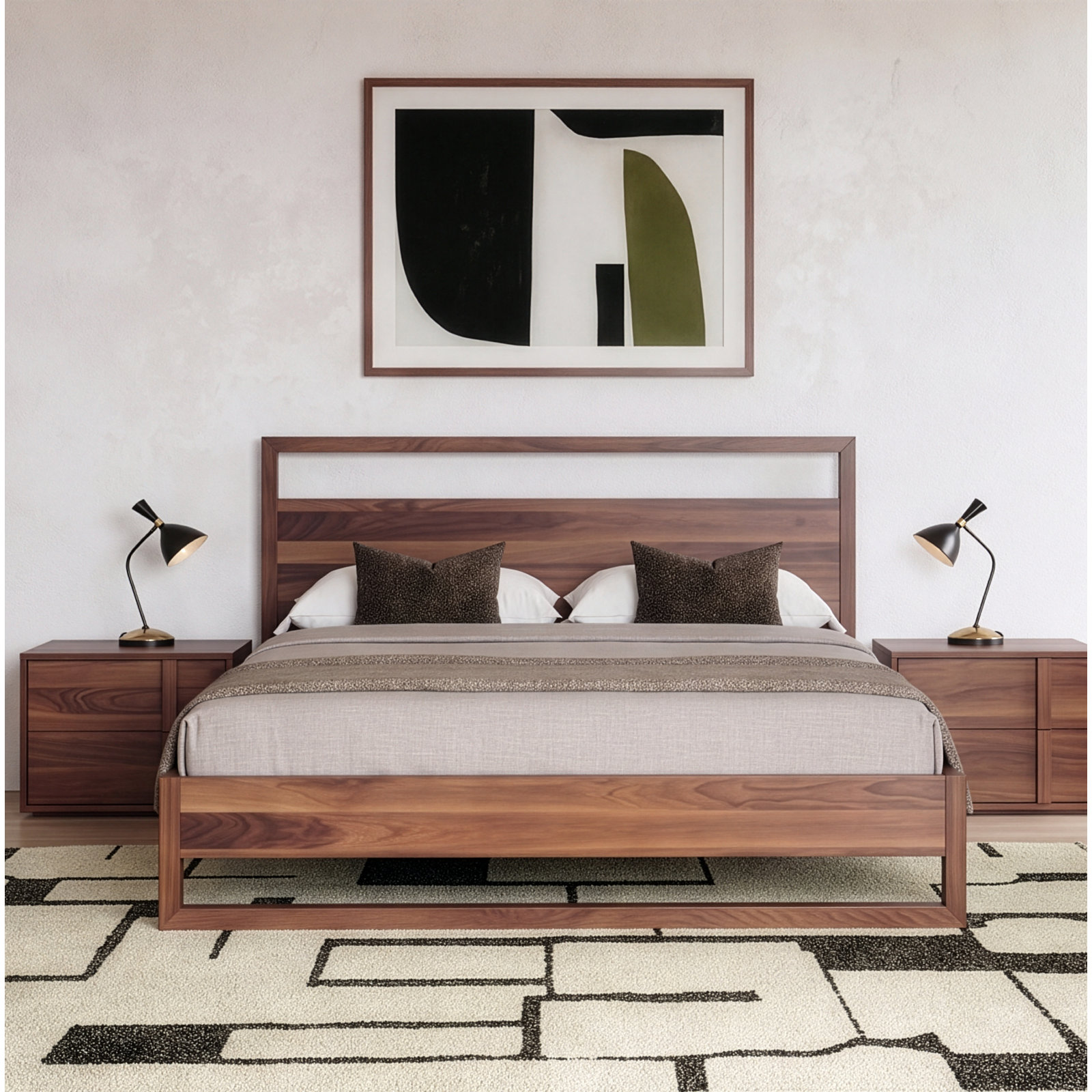 Alvarez Bed, Queen, Walnut